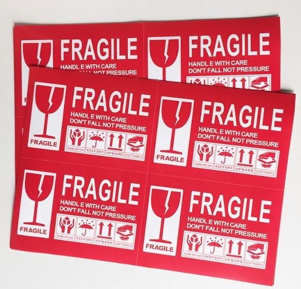 Fragile sticker