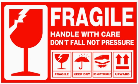 Fragile sticker